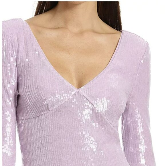 Avec Les Filles Sequin Tie Back Midi Dress NWT $169 - Picture 4 of 10